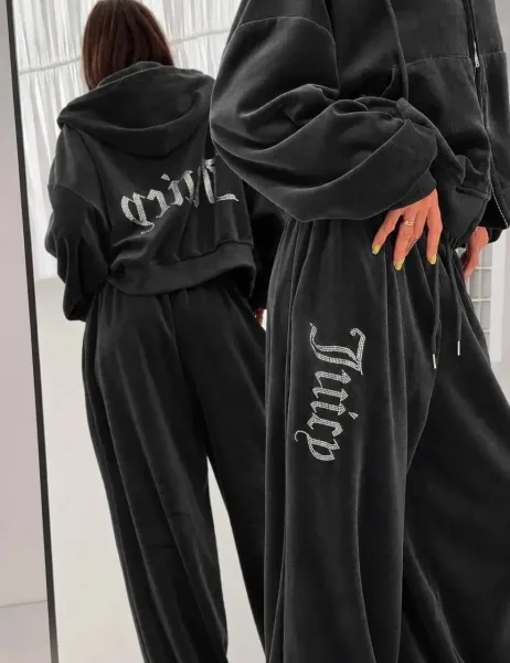 Велюровый костюм двойка бренда Juicy — фото 12