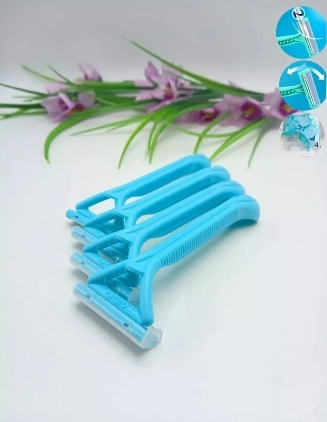 Одноразовая женская бритва с двумя лезвиями и увлажняющей полоской MoistureRich — фото 6