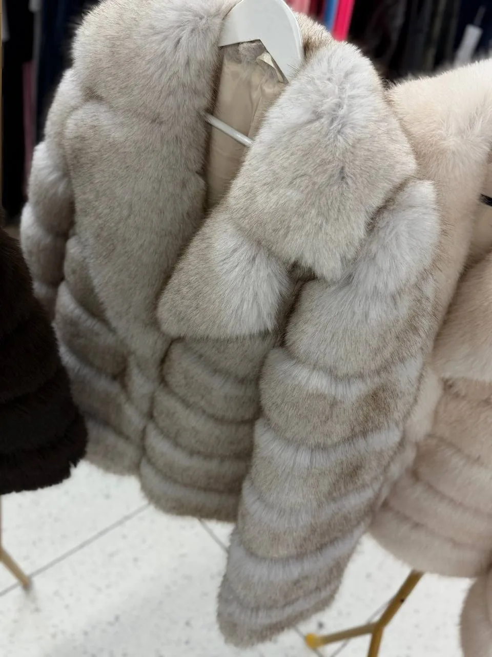 Эко-шуба с высоким ворсом — фото 1