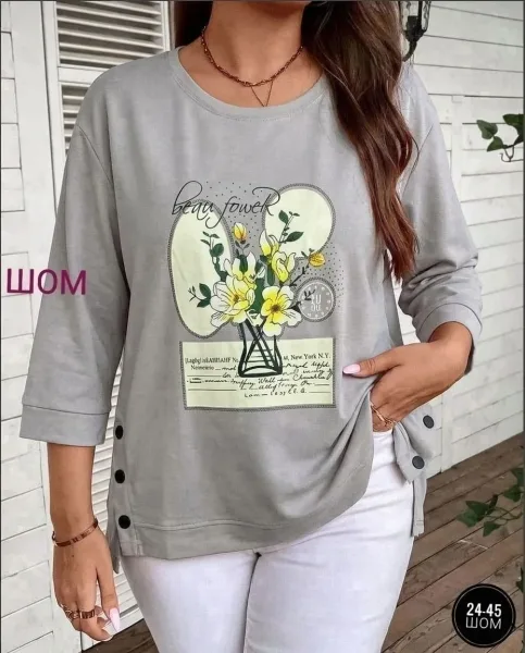 Кофта ткань двунитка Х/Б — фото 5
