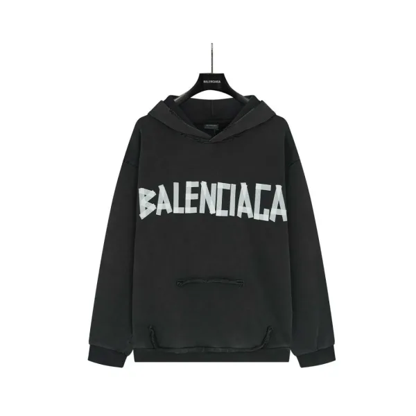 Balenciaga худи гранж с лентами — фото 7