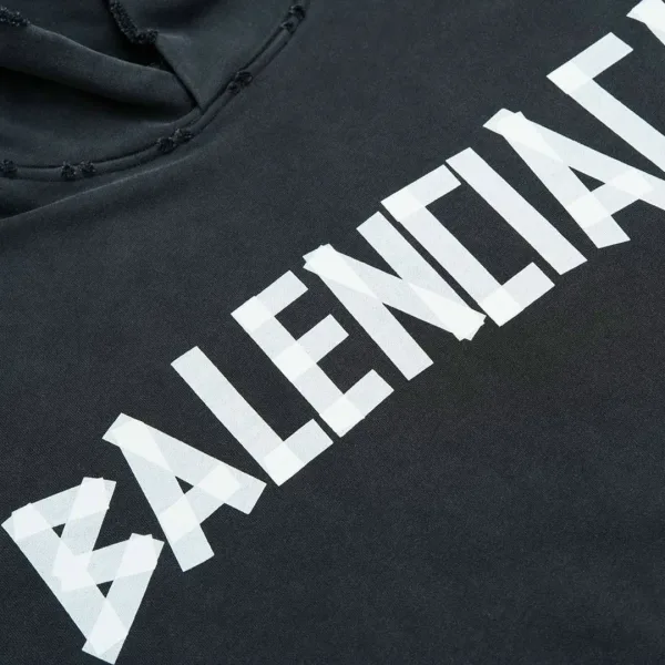 Balenciaga худи гранж с лентами — фото 11