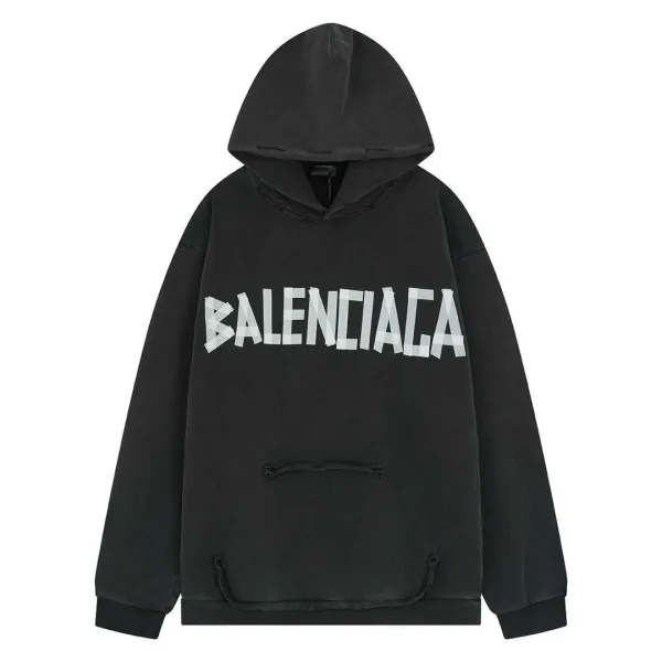 Balenciaga худи гранж с лентами — фото 23