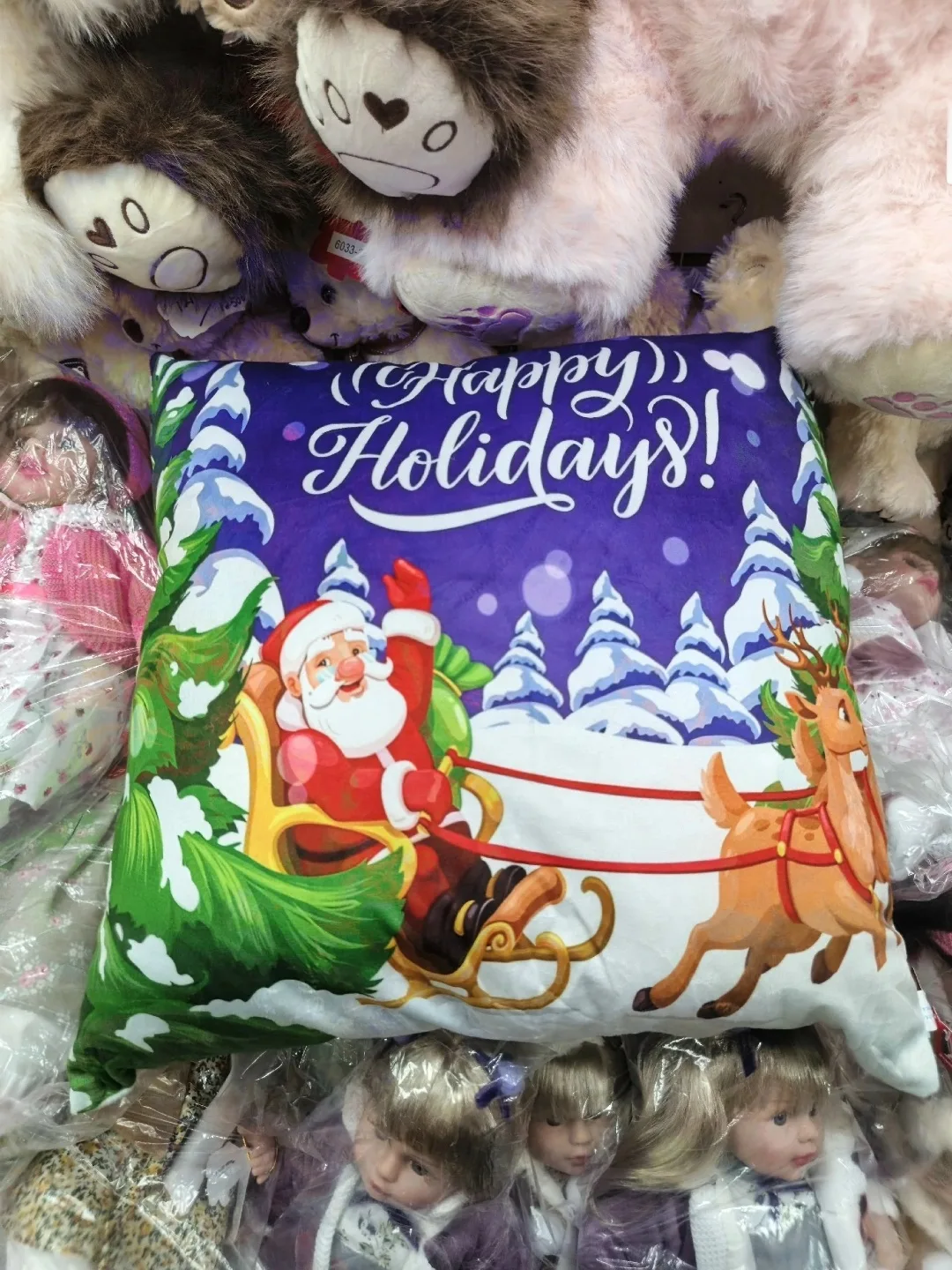 Мягкая игрушка подушка новогодний MERRY CHRISTMAS для дакимакура — фото 3