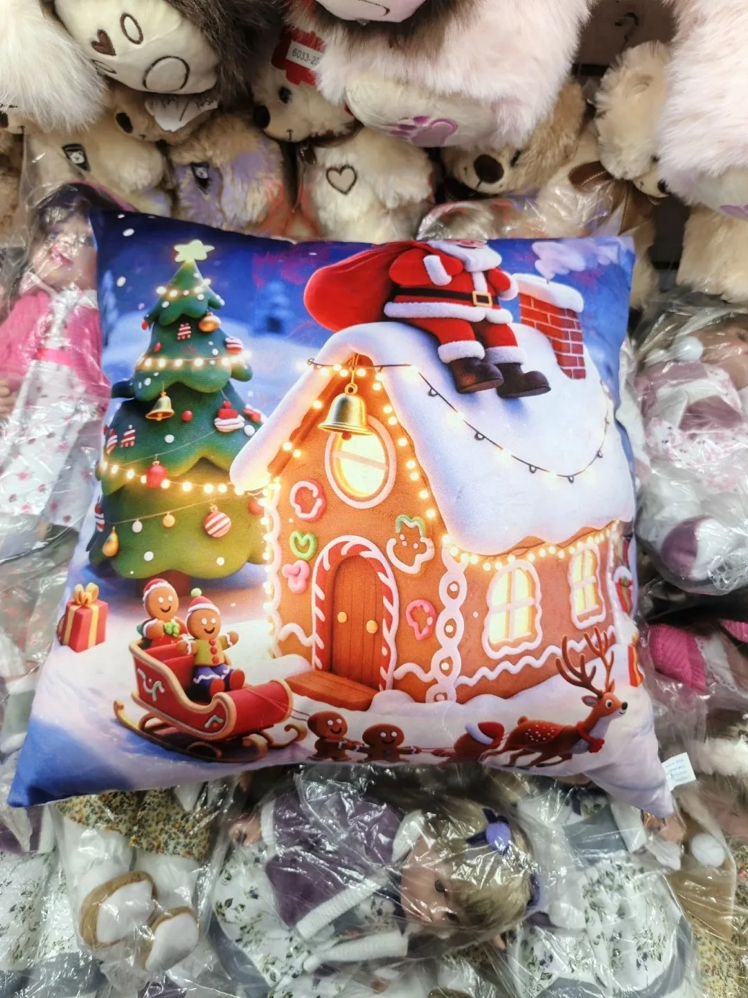 Мягкая игрушка подушка новогодний MERRY CHRISTMAS для дакимакура — фото 4