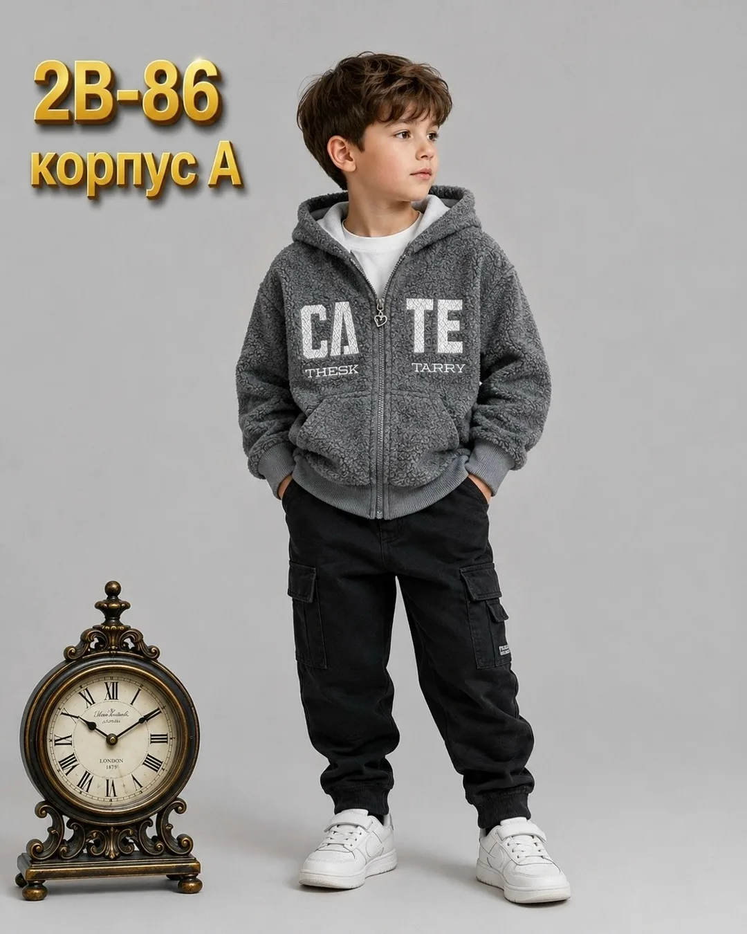 Толстовка из мягкого хлопкового полотна с начесом, подходит для повседневной — фото 2