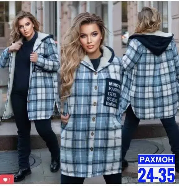 Тёплый костюм тройка из ткани трёхнитка с кашемиром и мехом — фото 2