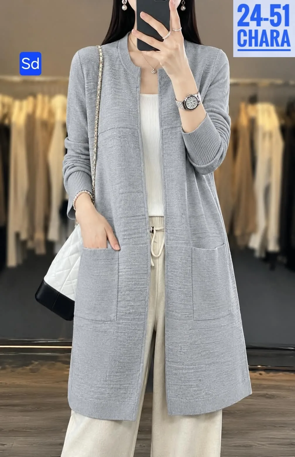 Кардиган из вязаного кашемира — фото 6