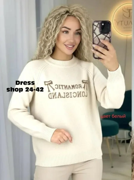 Кофточка из тянущегося кашемир-вязаного материала — фото 2