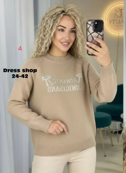 Кофточка из тянущегося кашемир-вязаного материала — фото 3