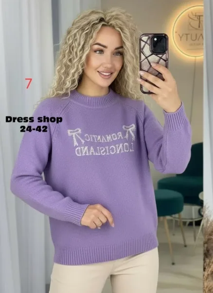 Кофточка из тянущегося кашемир-вязаного материала — фото 5