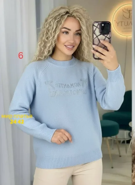 Кофточка из тянущегося кашемир-вязаного материала — фото 5