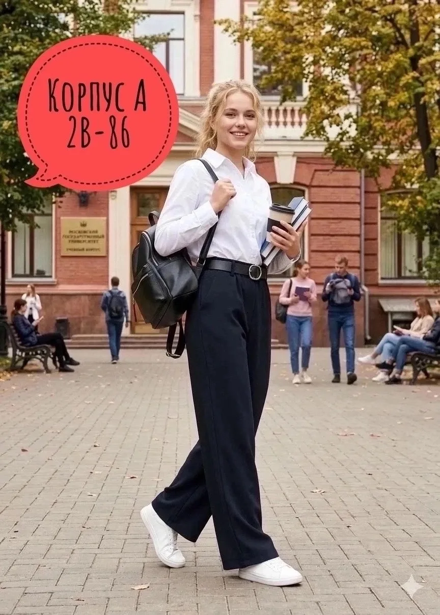 Школьные брюки из ткани в рубчик на резинке — фото 1