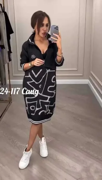 Платье женское из трикотажа — фото 1