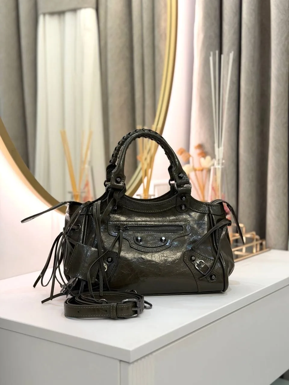 Сумка BALENCIAGA из экокожи люкс — фото 1