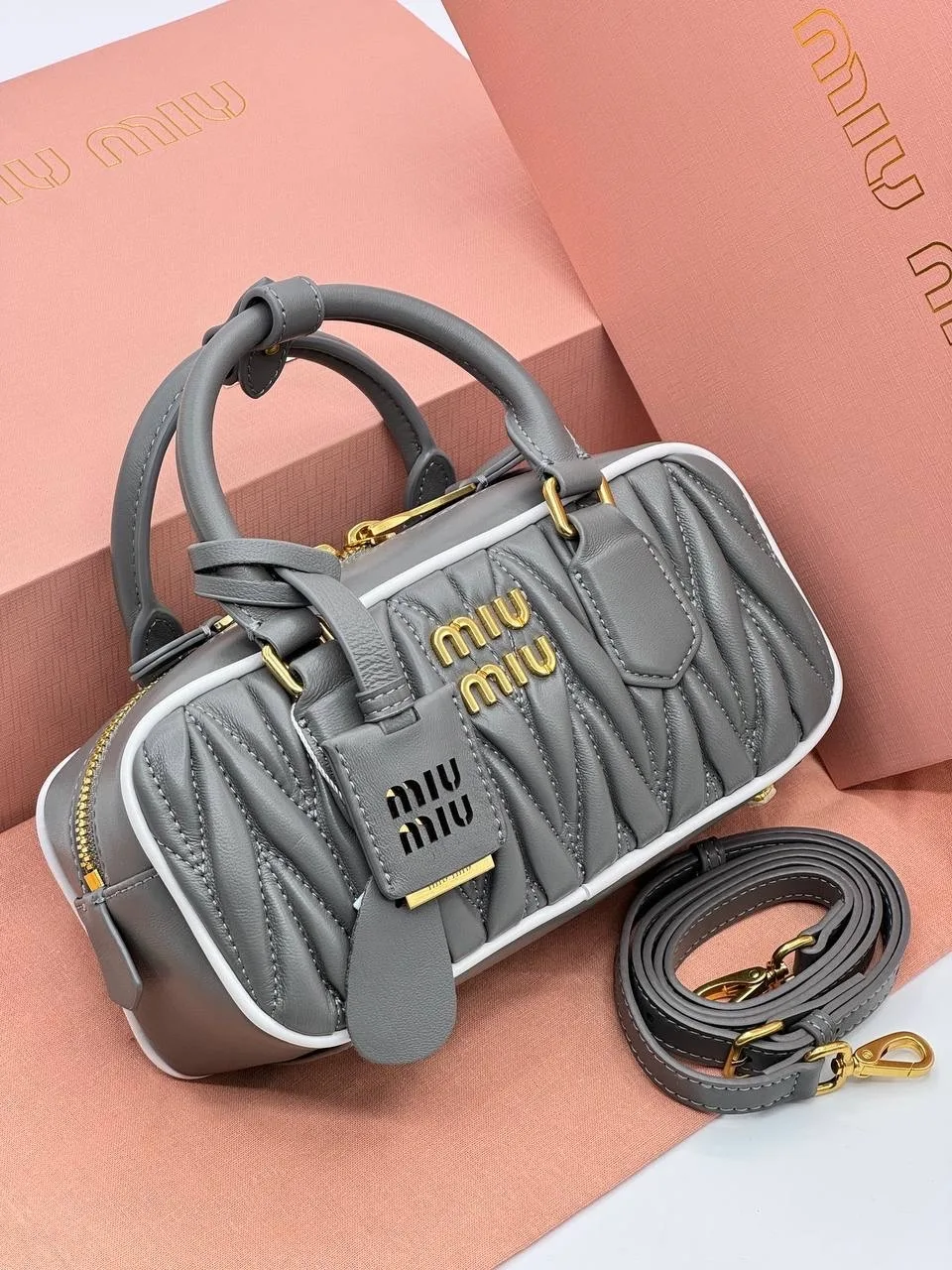 Miu кожаная сумка — фото 3