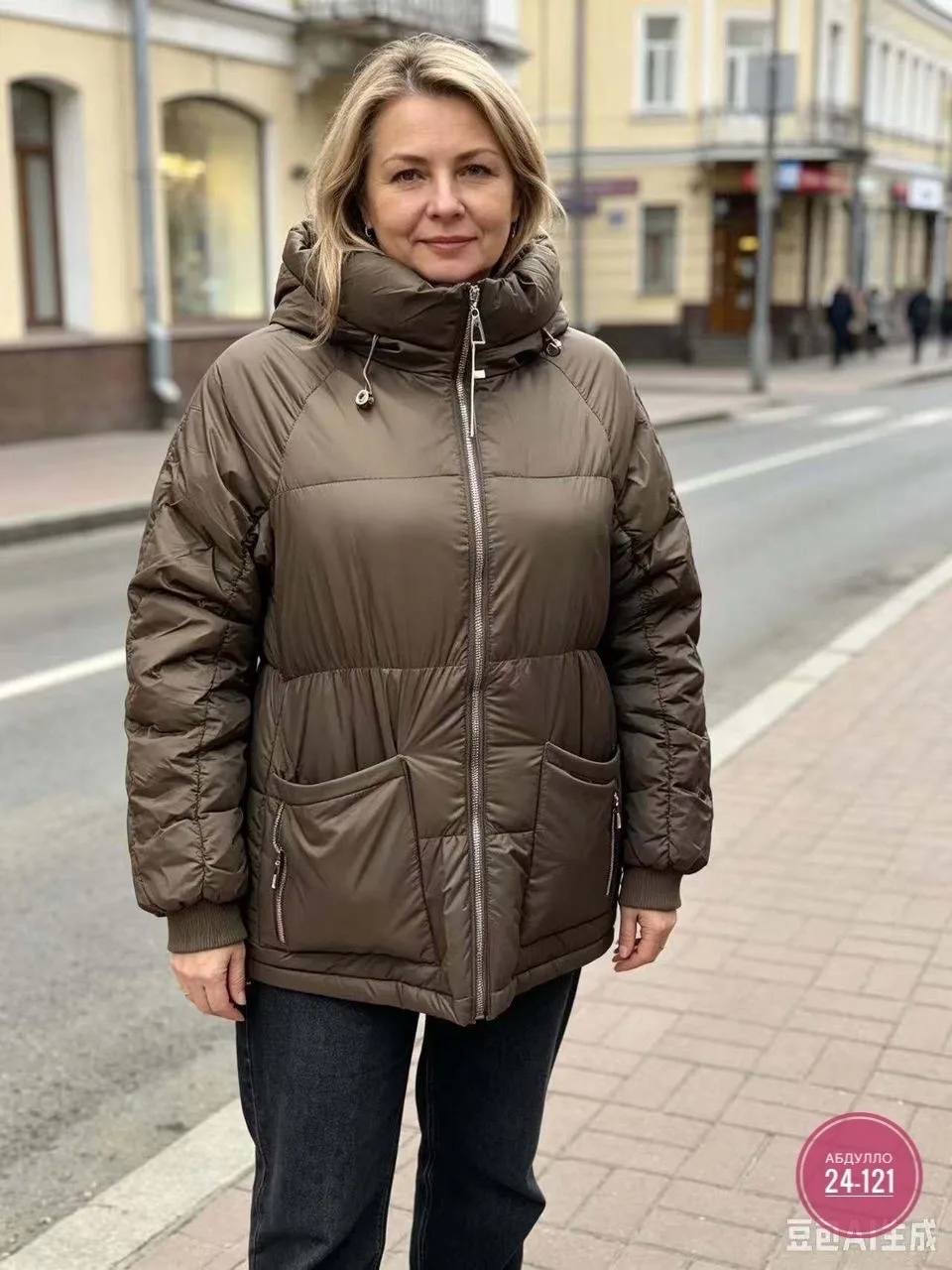 Куртка синтепон синяя — фото 1