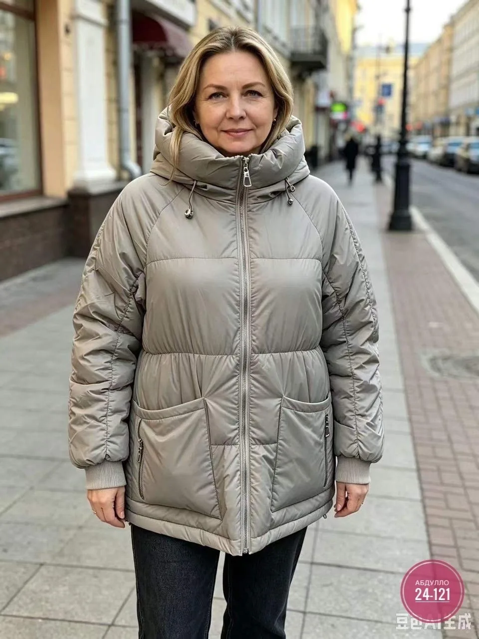 Куртка синтепон синяя — фото 3