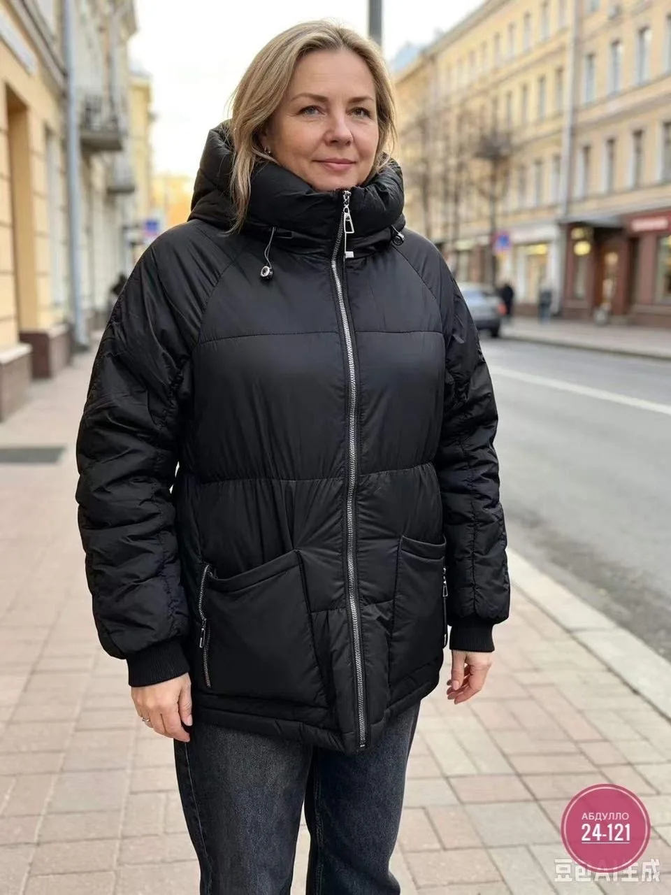 Куртка синтепон синяя — фото 4