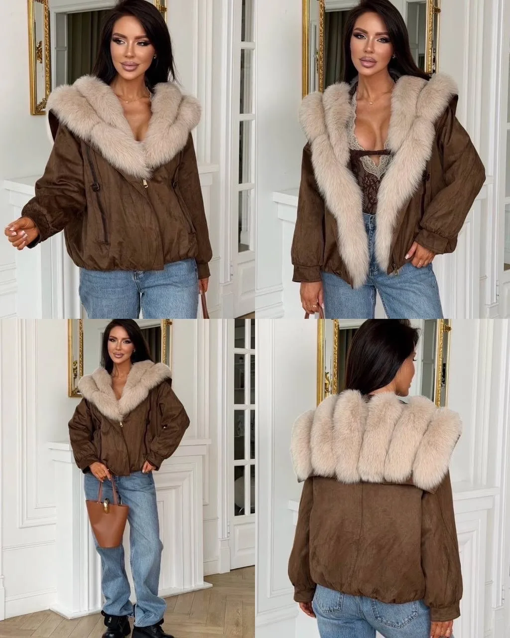 Парка MaxMara с мехом лисы и енота — фото 7
