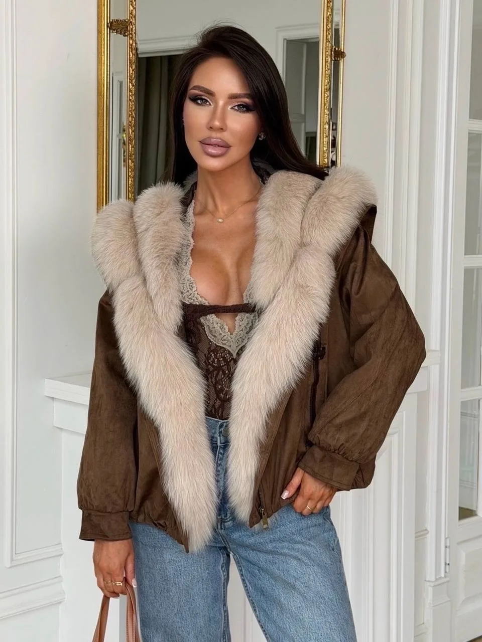 Парка MaxMara с мехом лисы и енота — фото 11