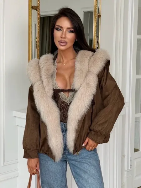 Парка MaxMara с мехом лисы и енота — фото 1