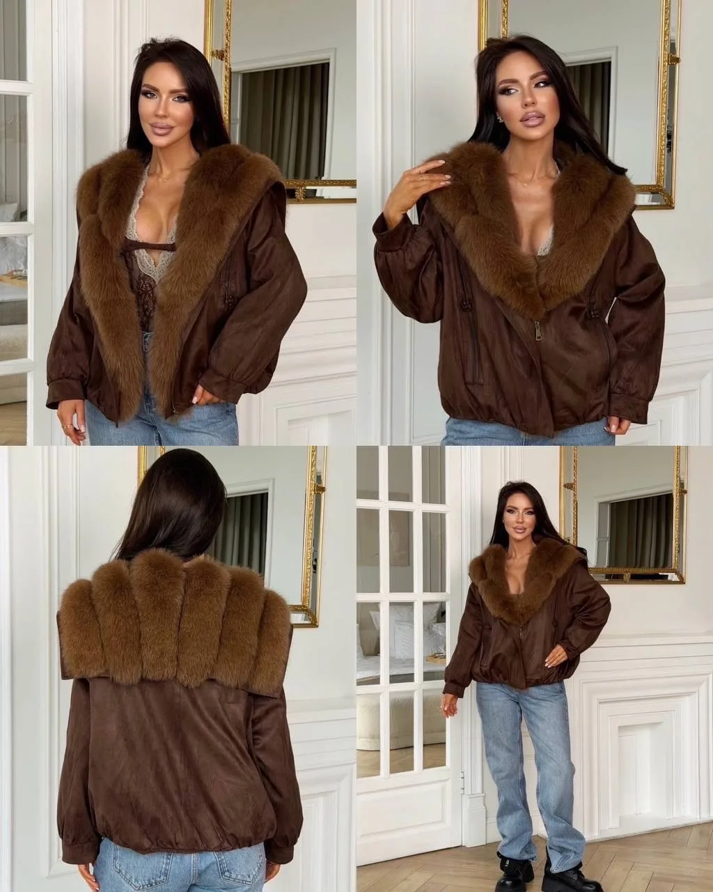 Парка MaxMara с мехом лисы и енота — фото 5