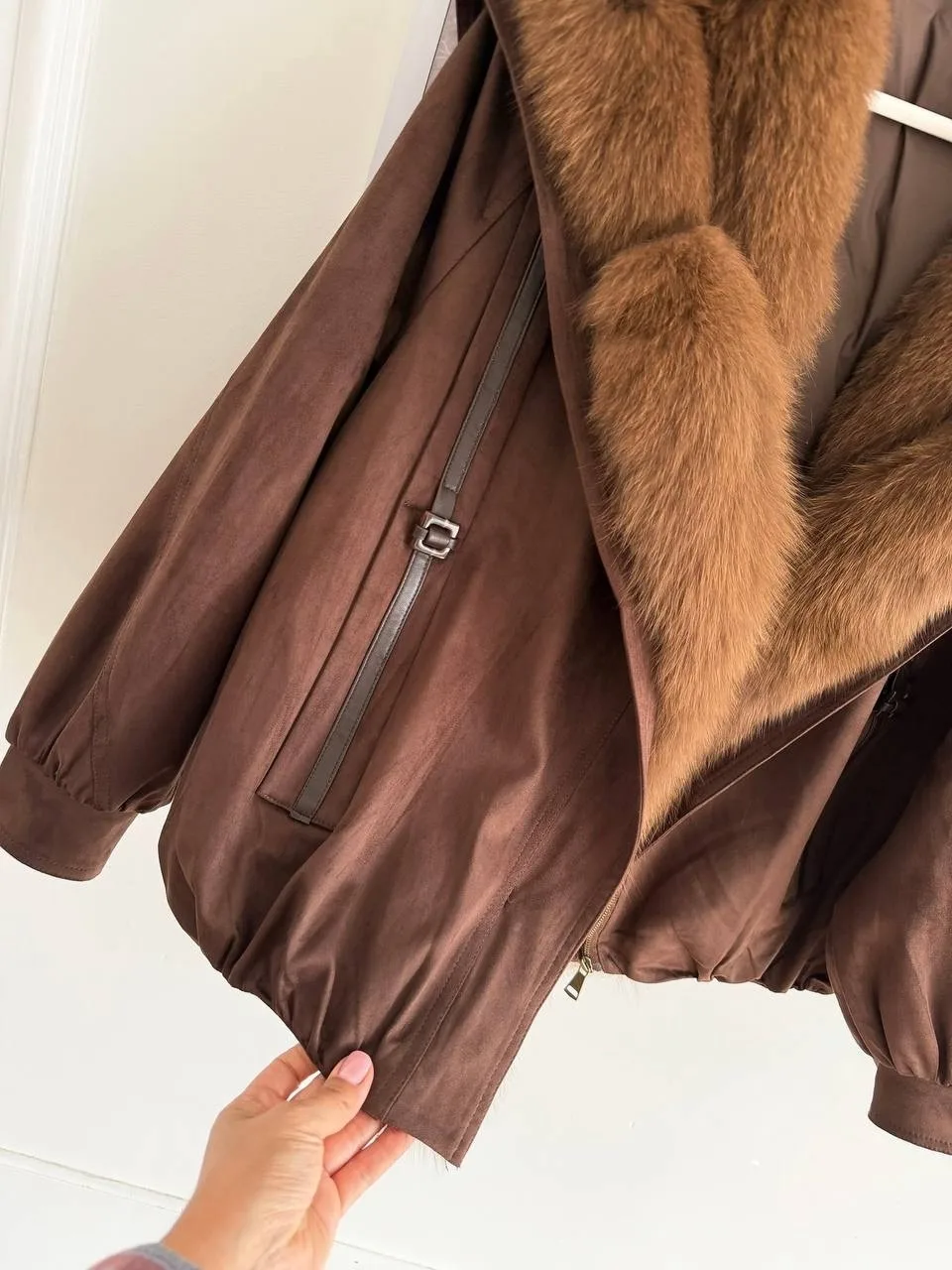 Парка MaxMara с мехом лисы и енота — фото 9