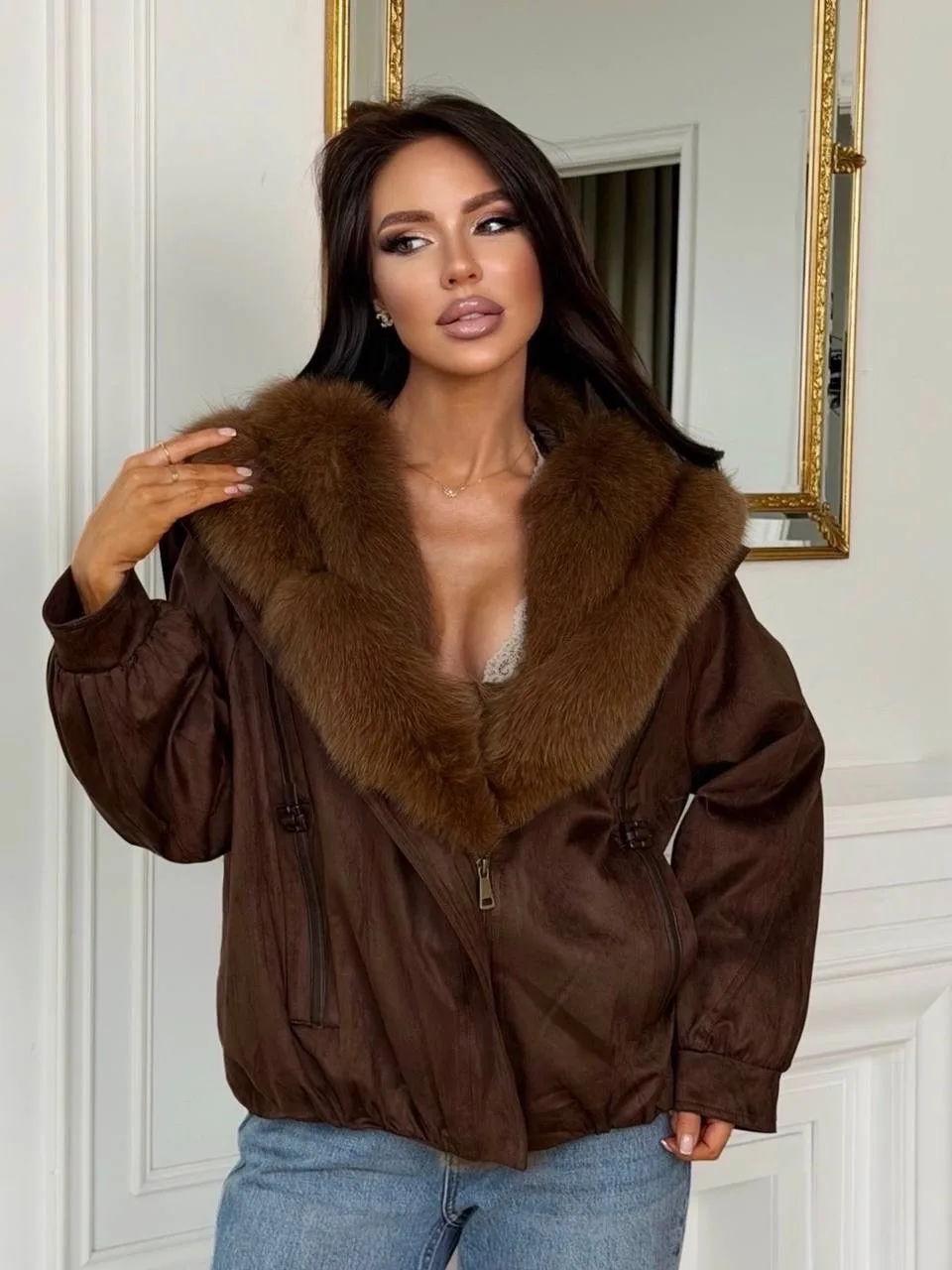 Парка MaxMara с мехом лисы и енота — фото 10
