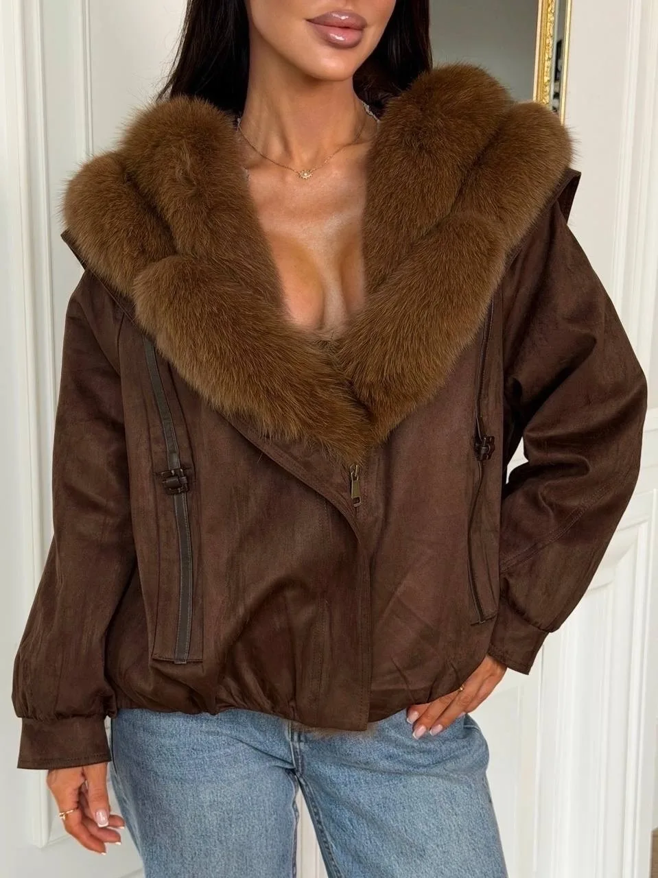 Парка MaxMara с мехом лисы и енота — фото 12