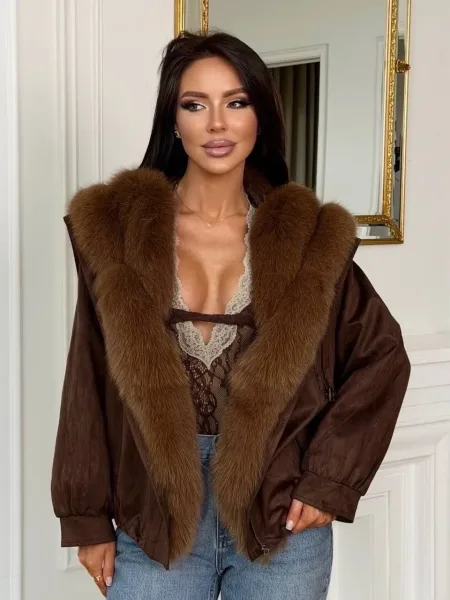 Парка MaxMara с мехом лисы и енота — фото 5