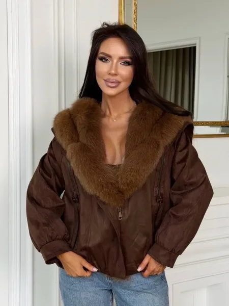 Парка MaxMara с мехом лисы и енота — фото 7