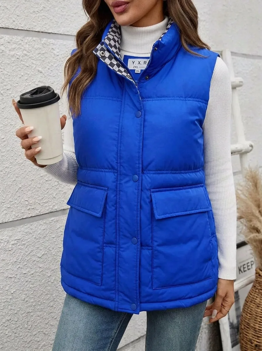 Жилет из синтепона Синий — фото 4