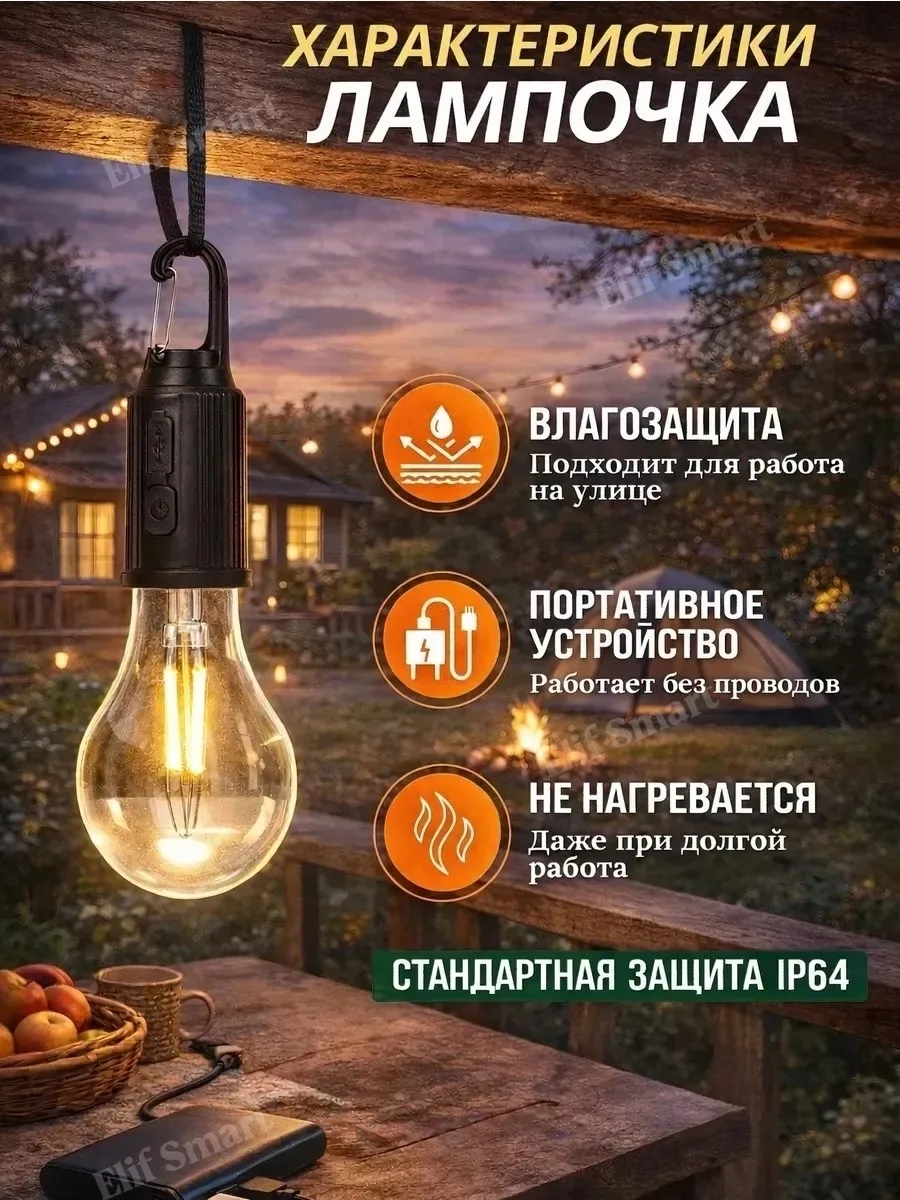 Портативный светодиодный фонарь с 5 модулями и 6 режимами работы — фото 3