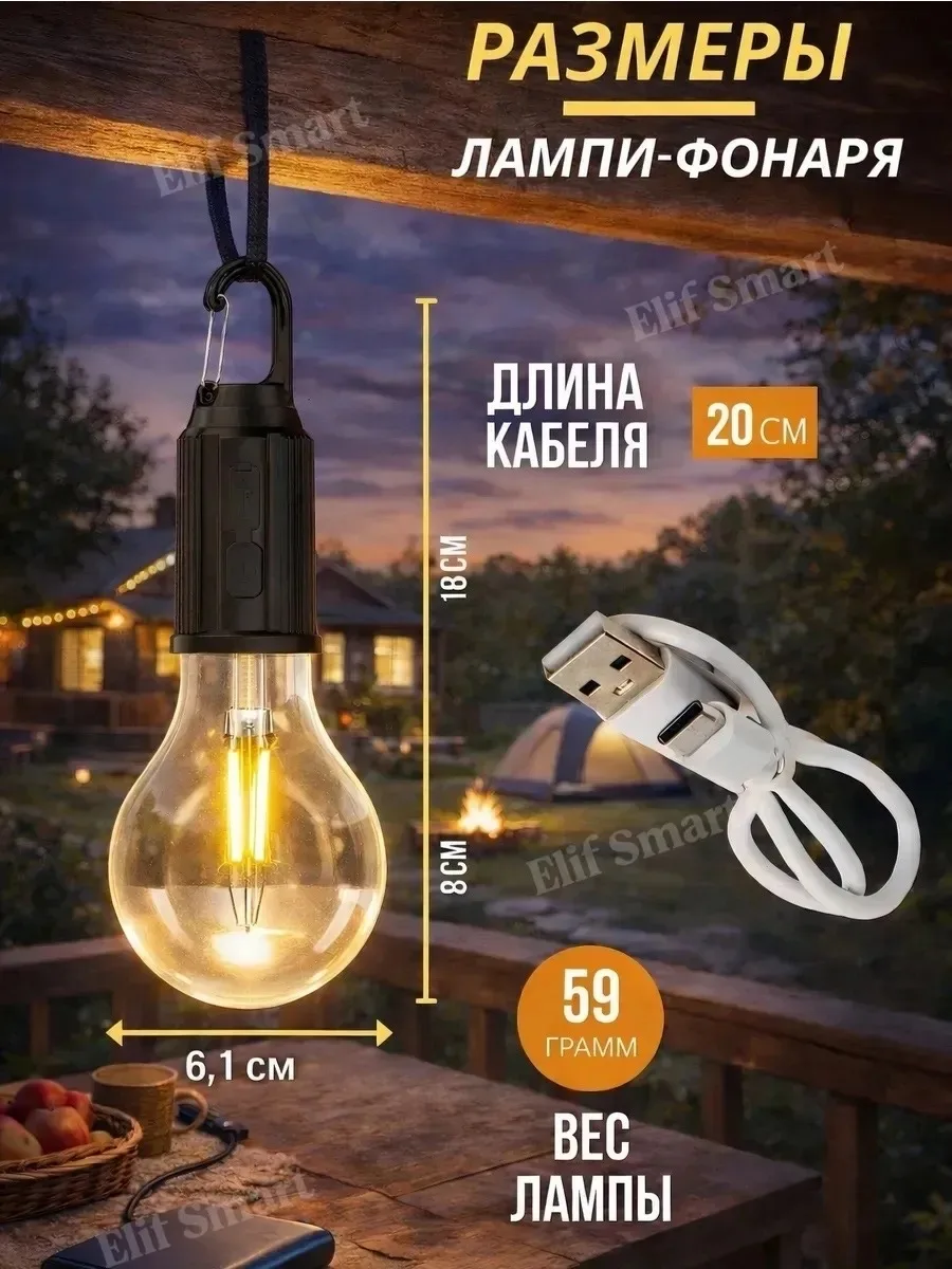 Портативный светодиодный фонарь с 5 модулями и 6 режимами работы — фото 4
