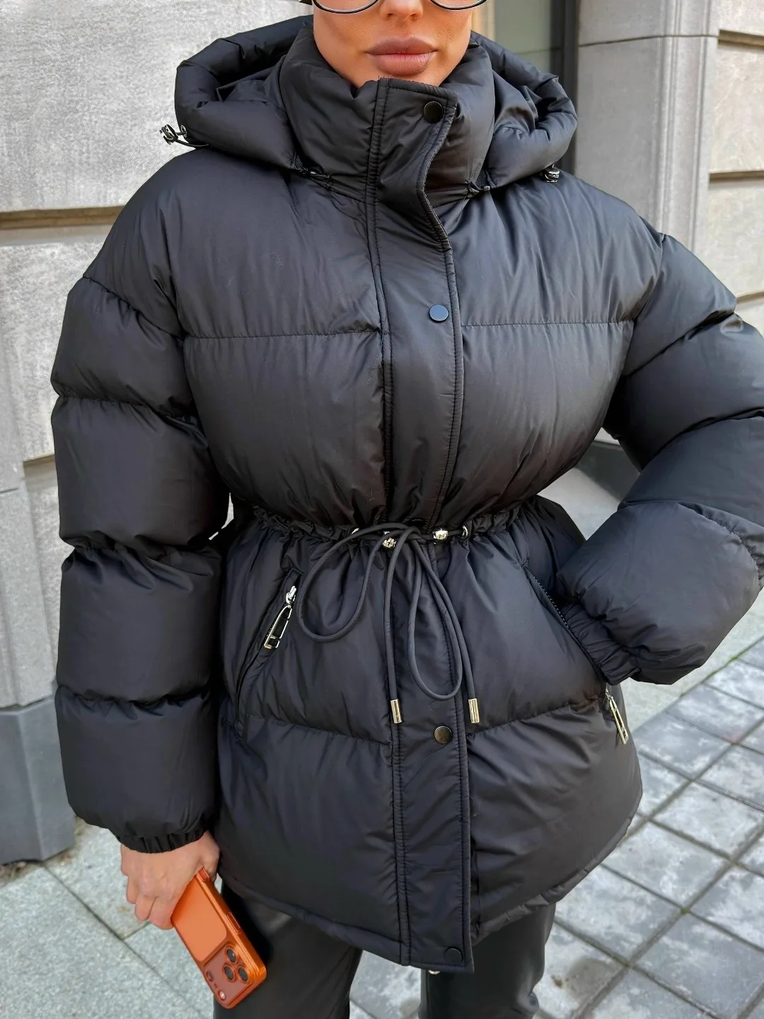 Зимняя куртка серая — фото 2