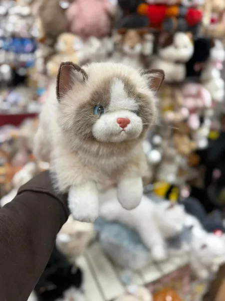 Мягкая игрушка в виде кошки с встроенной мелодией и шариком — фото 3