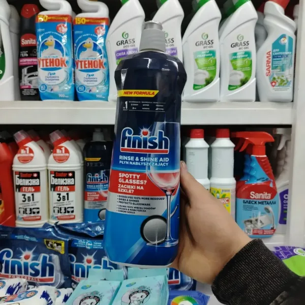 ПРОМЫВАТЕЛЬ ДЛЯ ПОСУДОМОЕЧНОЙ МАШИНЫ FINISH LEMON БОЛЬШОЙ — фото 2