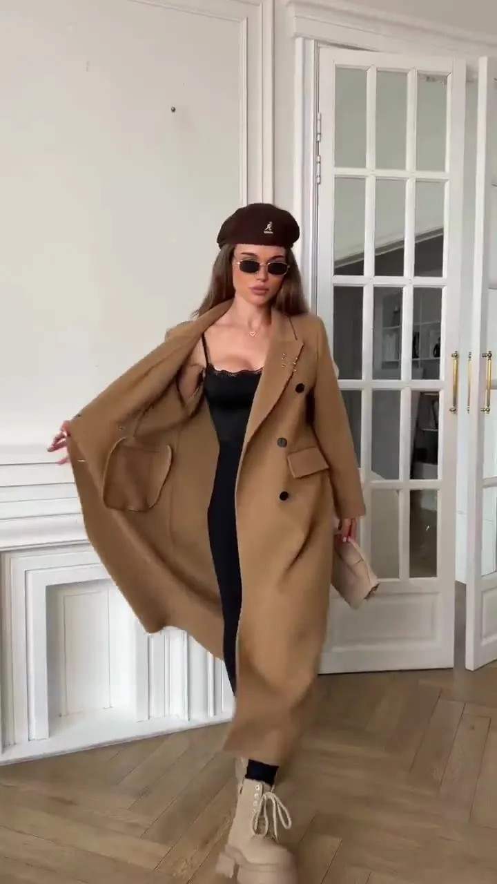 Пальто Balenciaga из кашемира и шерсти — видео