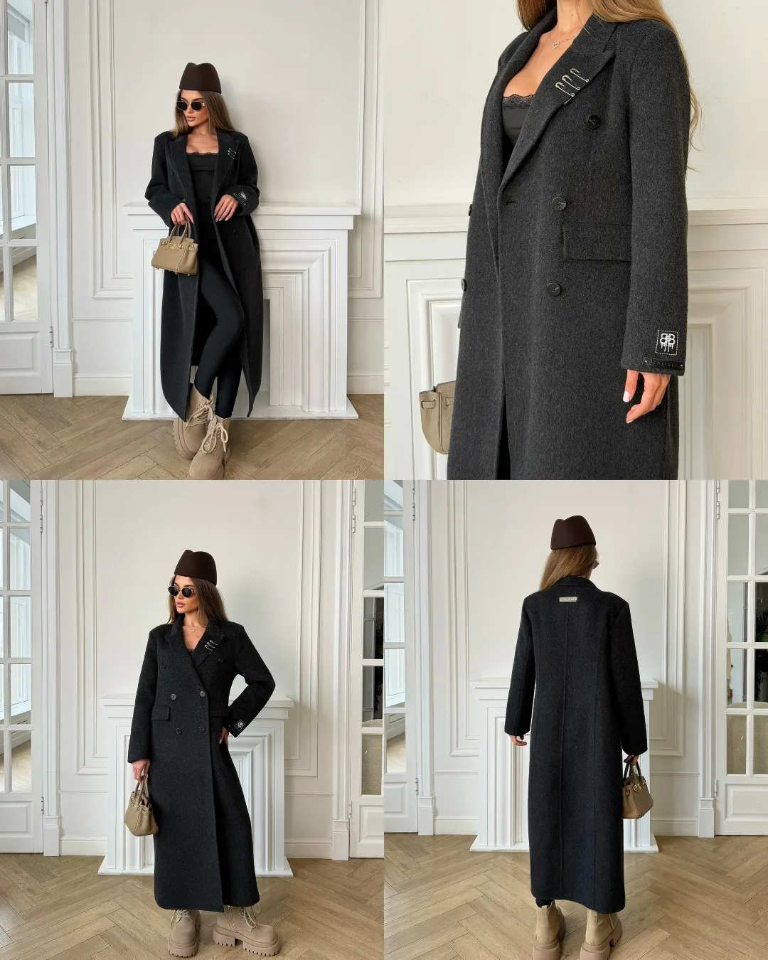 Пальто Balenciaga из кашемира и шерсти Чёрный — фото 10
