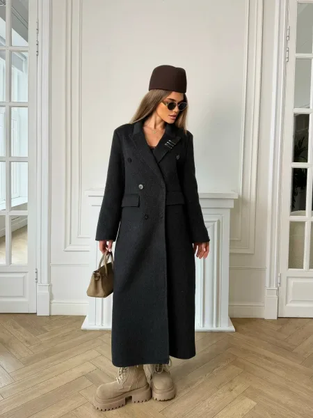 Пальто Balenciaga из кашемира и шерсти Чёрный — фото 1