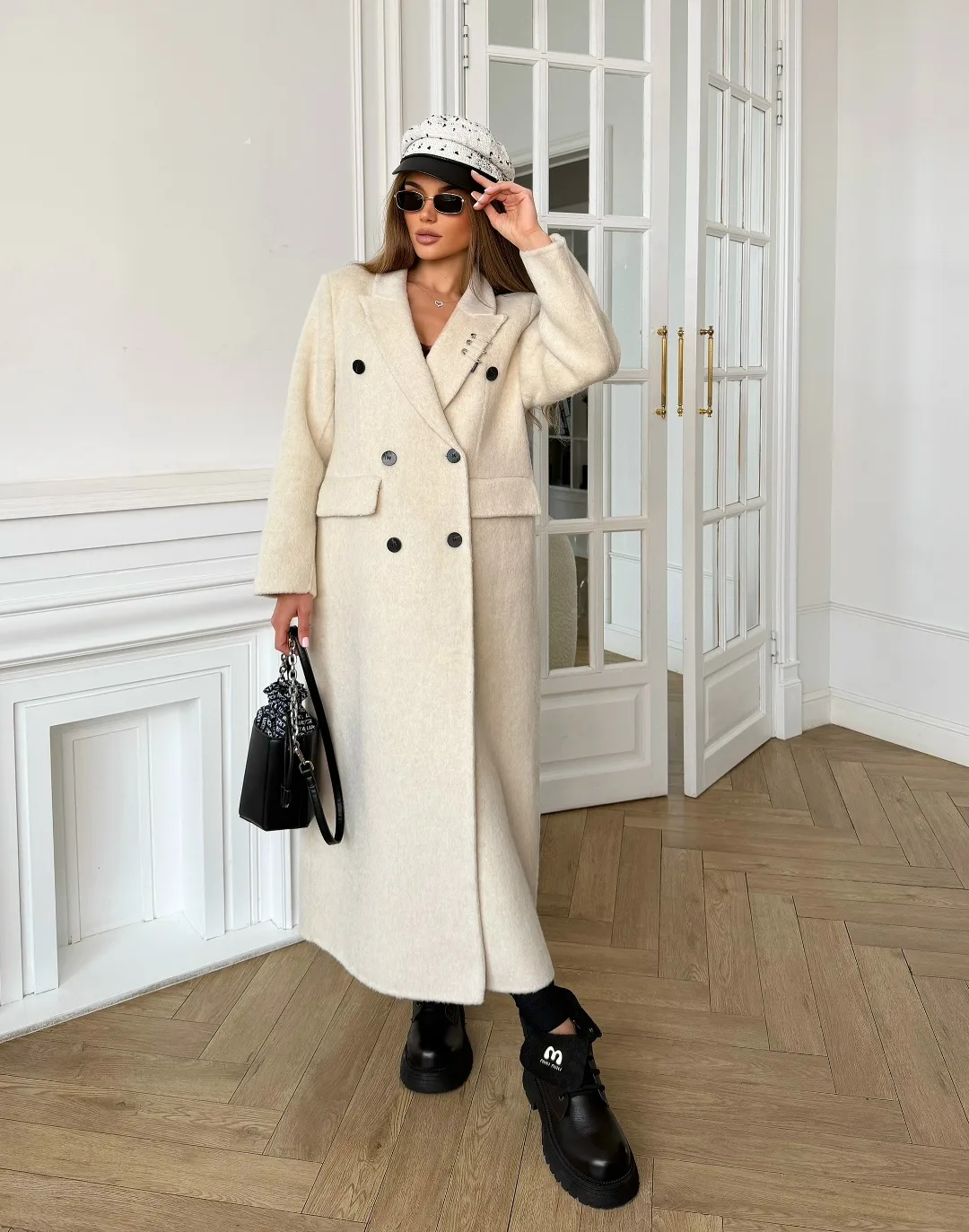 Пальто Balenciaga из кашемира и шерсти Чёрный — фото 8