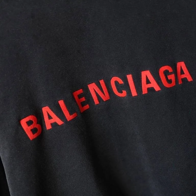 Balenciaga худи на молнии с красной вышивкой — фото 4