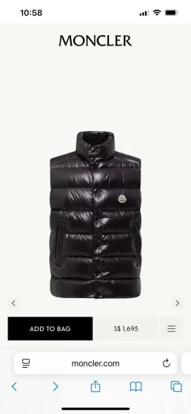 Жилет Moncler Tibb глянцевый дутый — фото 2