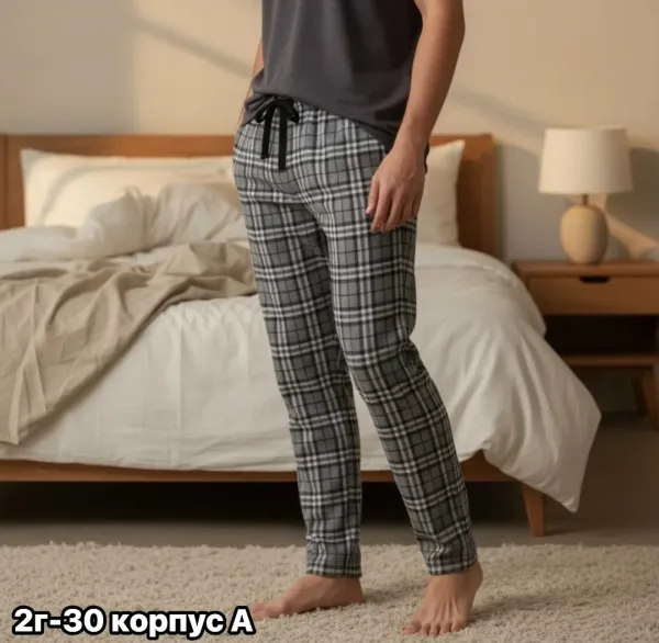 Брюки домашние мужские из хлопка — фото 6