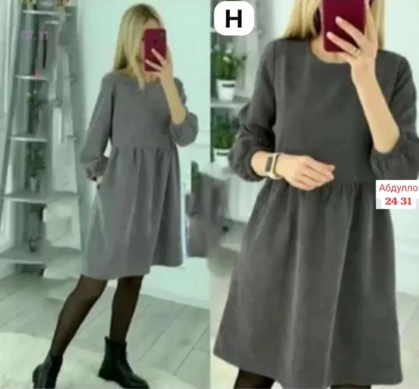 Платье из вельвета — фото 3