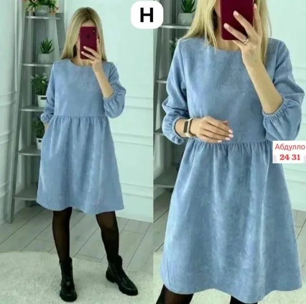Платье из вельвета — фото 4