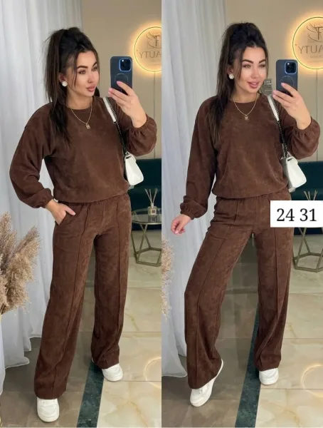 Костюм двойка из вельвета — фото 7