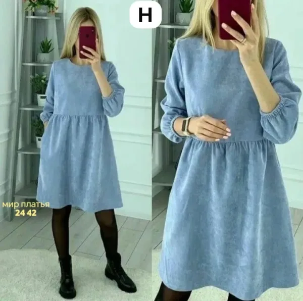 Платье вельветовое — фото 4