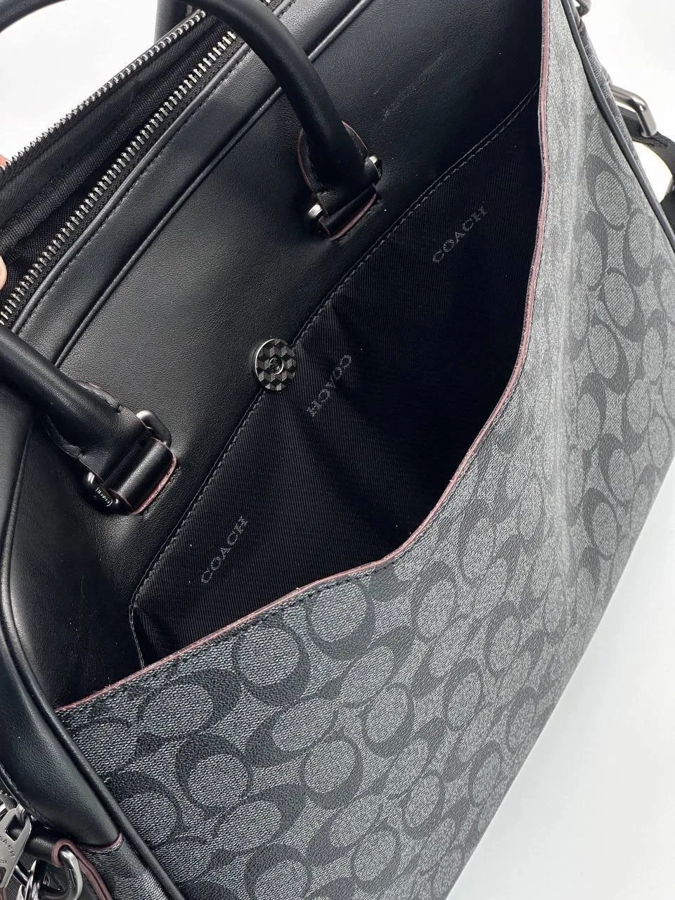 COACH, сумка из канвы и натуральной кожи — фото 9